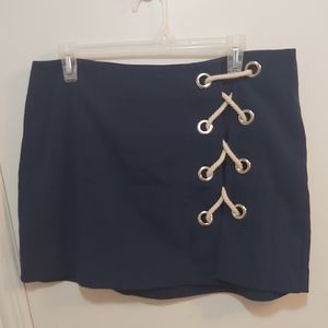 Venus Size 14 Navy Blue Polyester+Viscose Skirt